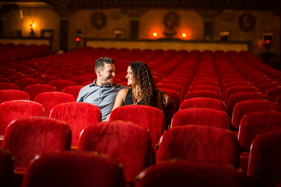 Tampa Theatre Surprise Wedding Engagement | Rad Red Creative