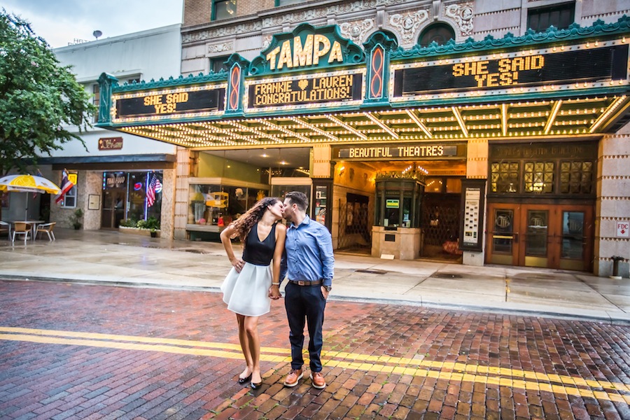 Tampa Theatre Surprise Wedding Engagement | Rad Red Creative