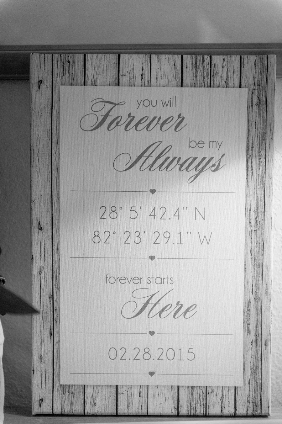 Wedding Sign with Coordinates