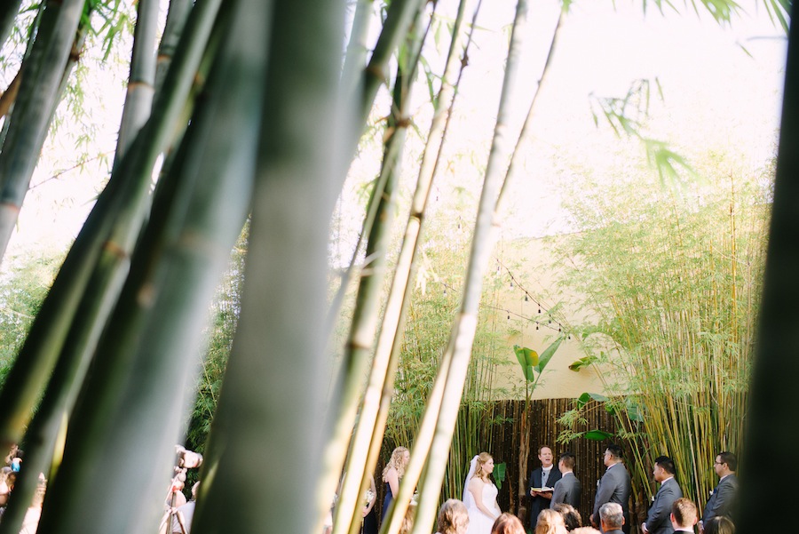 Unique Downtown St. Pete Wedding Venue NOVA 535 | Outdoor Ceremony Bamboo Garden