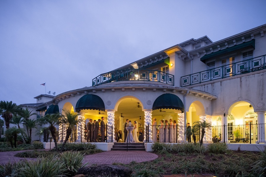 Twilight/Night New Tampa Outdoor Wedding Ceremony at Tampa Palms Golf & Country Club | Tampa Wedding Photographer Marc Edwards Photographs