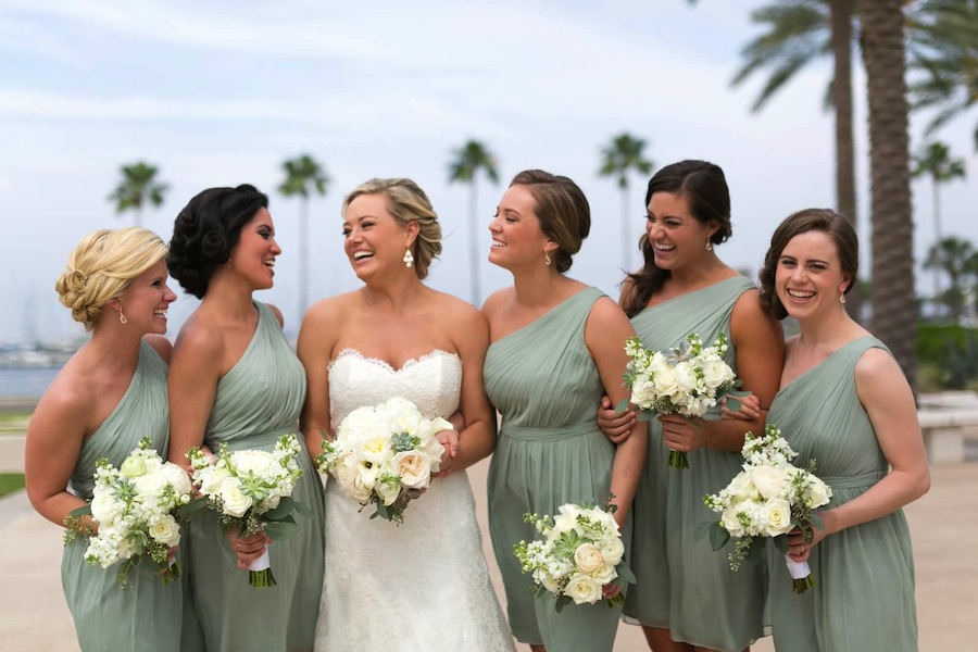 White Bridesmaid and Bride Wedding Bouquets | St. Pete Wedding Florist Wonderland Floral Art