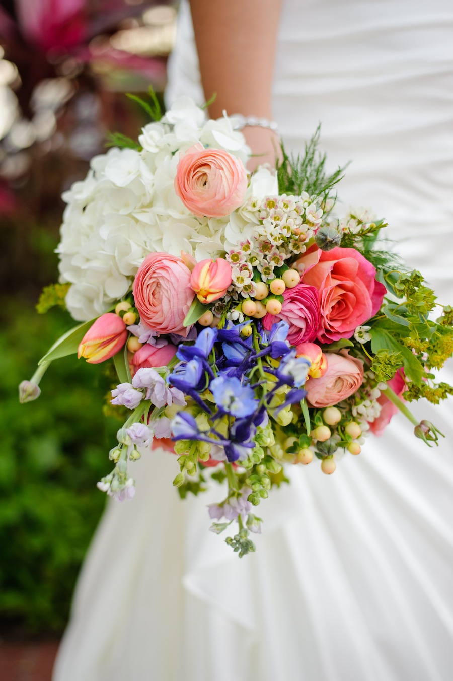 Bright Pink and Purple Wedding Bouquets | St. Pete Wedding Florist Wonderland Floral Art