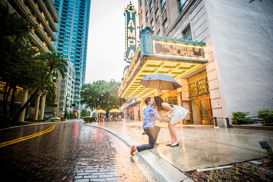 Tampa Theatre Surprise Wedding Engagement | Rad Red Creative