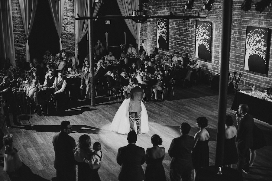 Bride and Groom Wedding First Dance | Unique Downtown St. Pete Wedding Venue NOVA 535