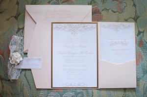 Light Pink, Blush and Gold Wedding Invitiations