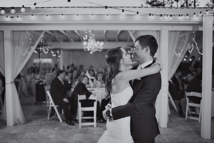 Bride and Groom First Dance | Rustic, Outdoor Tampa Bay Wedding Reception at Cross Creek Ranch