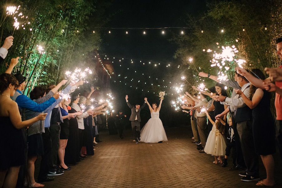 Wedding Sparkler Exit | Unique Downtown St. Pete Wedding Venue NOVA 535