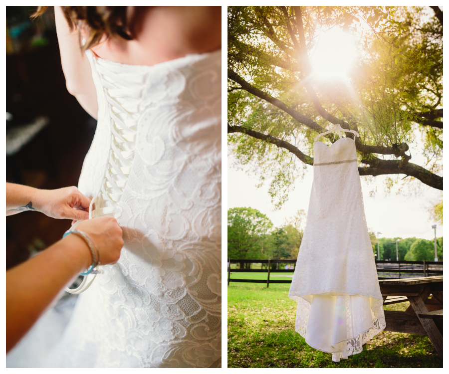 Lace White Wedding Dress | Rustic, Tampa Bay Wedding