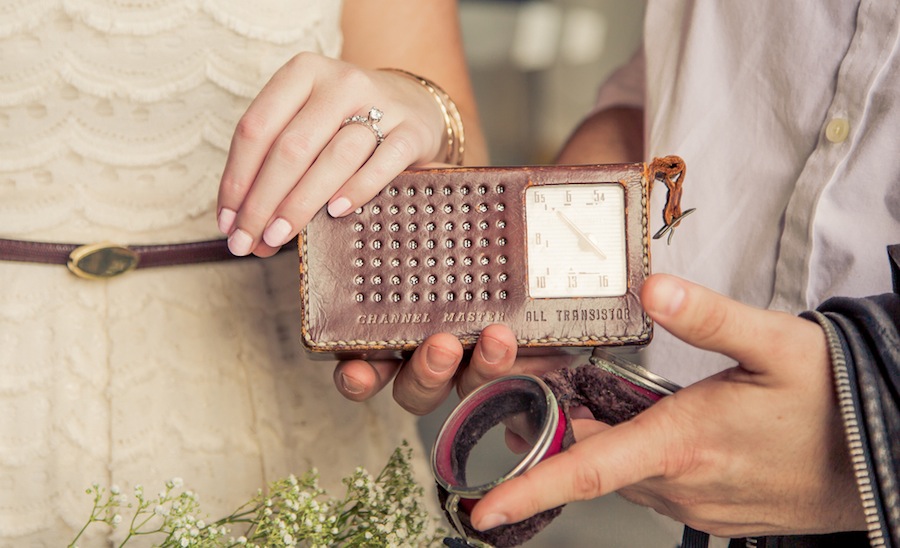 Vintage Transistor Radio | Plant City Vintage Airport Engagement Shoot