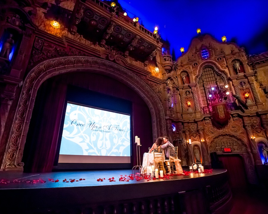 Tampa Theatre Surprise Wedding Engagement | Rad Red Creative