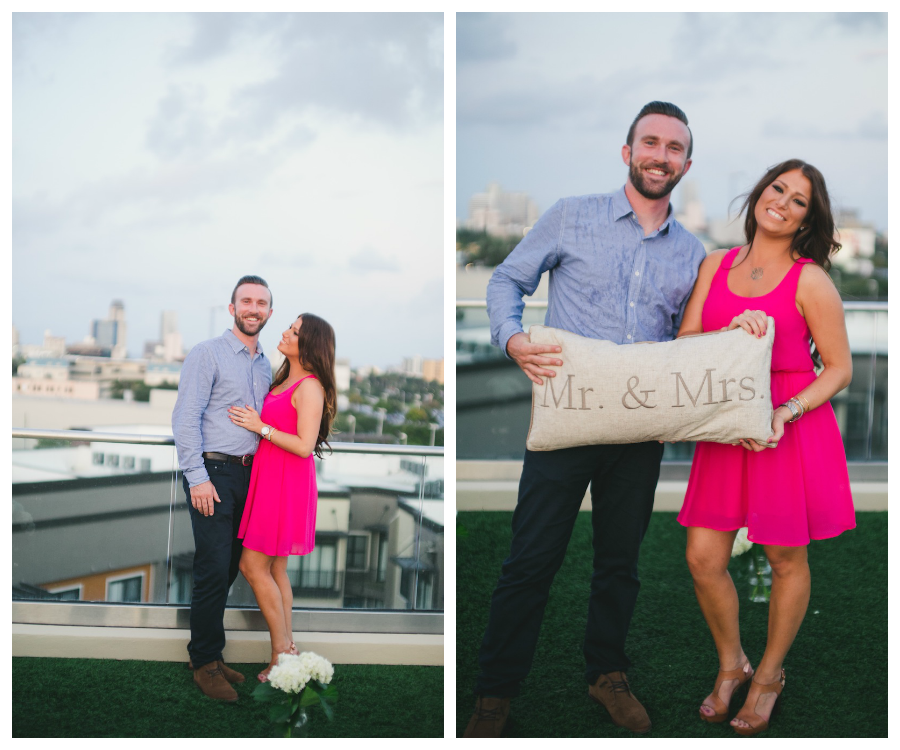 Downtown St. Pete Rooftop Surprise Wedding Engagement | Roohi Photography