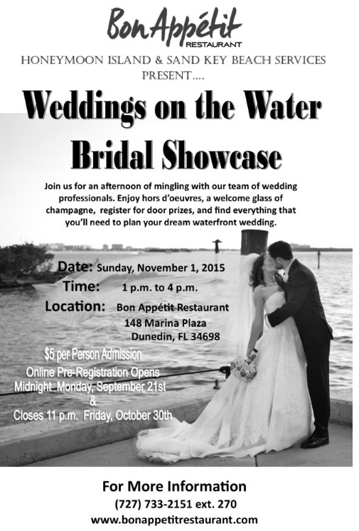Honeymoon Island/Sand Key Beach Wedding | Dunedin Bridal Show, Sunday, November 1, 2015