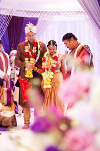 Purple Indian Wedding Ceremony Decor | Sarasota, Florida Hindu Wedding