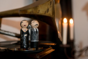 Halloween Inspired, Wooden Morticia and Gomez Cake Toppers | Tampa Wedding Photographer Marc Edwards Photographs