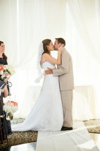 Wedding Ceremony First Kiss Bride and Groom | Tampa Wedding Photographer Jeff Mason Photography