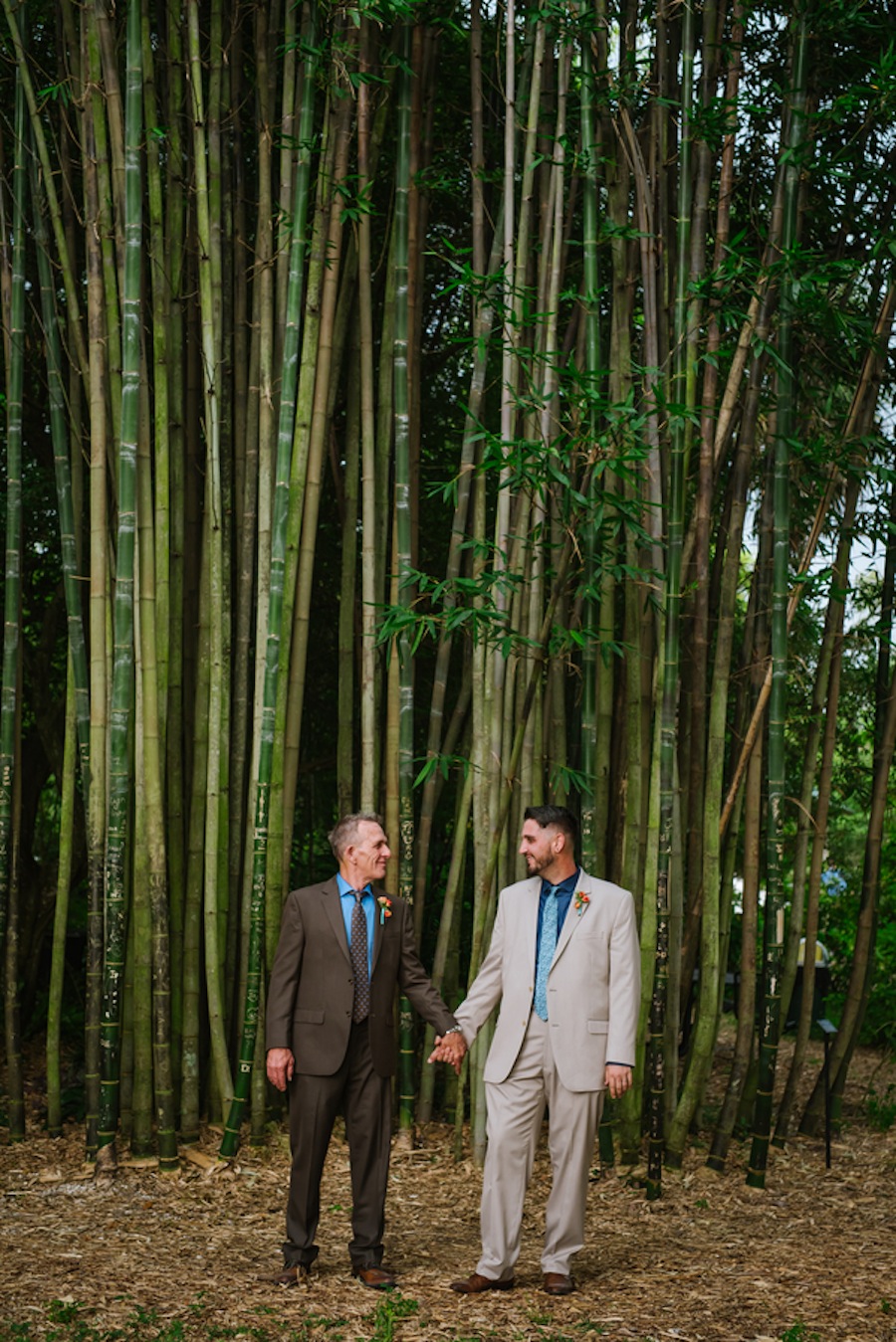Same-Sex, Gay Wedding Portrait | Tampa Wedding Venue USF Botanical Gardens