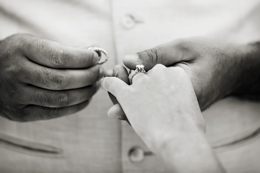 Wedding Ceremony Bride and Groom Ring and Vow Exchange | Clearwater Wedding Photographer Limelight Photography