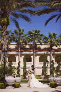 Sarasota Bride and Groom Wedding Portrait | Ritz Carlton Sarasota Beach Club on Lido Key