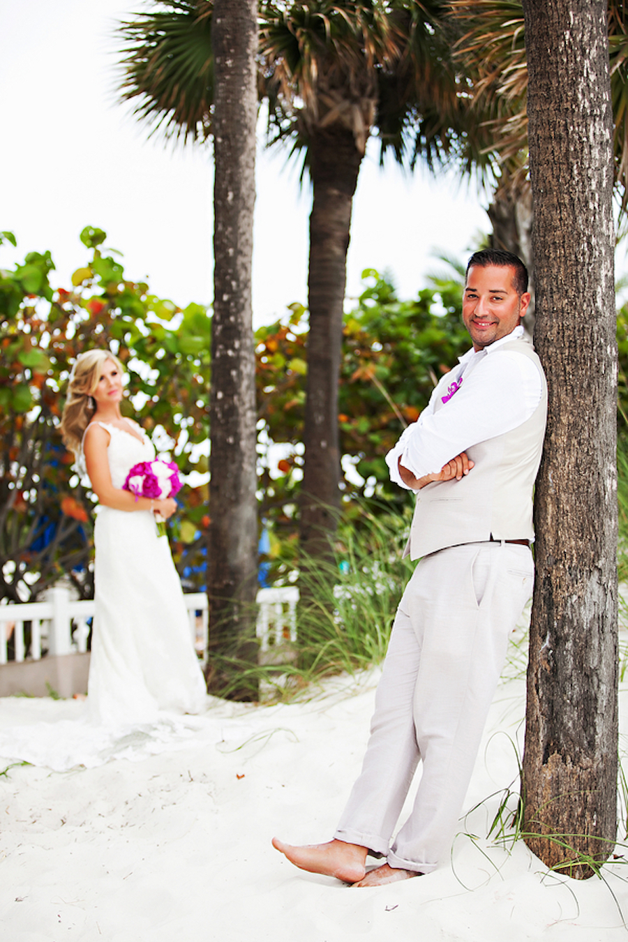 Destination Bride and Groom Beach Wedding | Waterfront Wedding Venue Hilton Clearwater Beach | Clearwater Wedding Photographer Limelight Photography