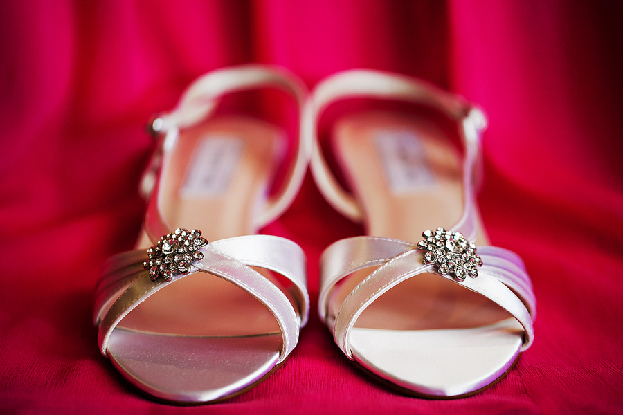 Ivory, Bridal Wedding Shoes with Rhinestone Crystal Accent