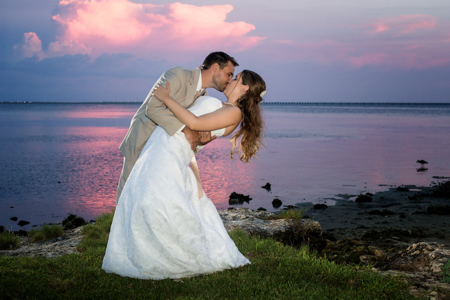 Sunset, Wedding Portrait of Bride and Groom at The Rusty Pelican Venue | Tampa Wedding Photographer Jeff Mason Photography