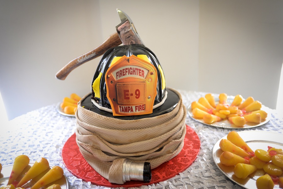 Firefighter Groom's Wedding Cake