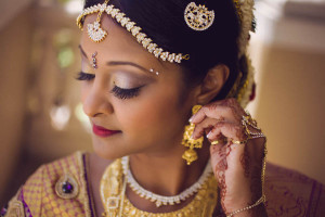 Indian Wedding Bride Henna with Gold Jewelry | Makeup and Hair: Michele Renee The Studio