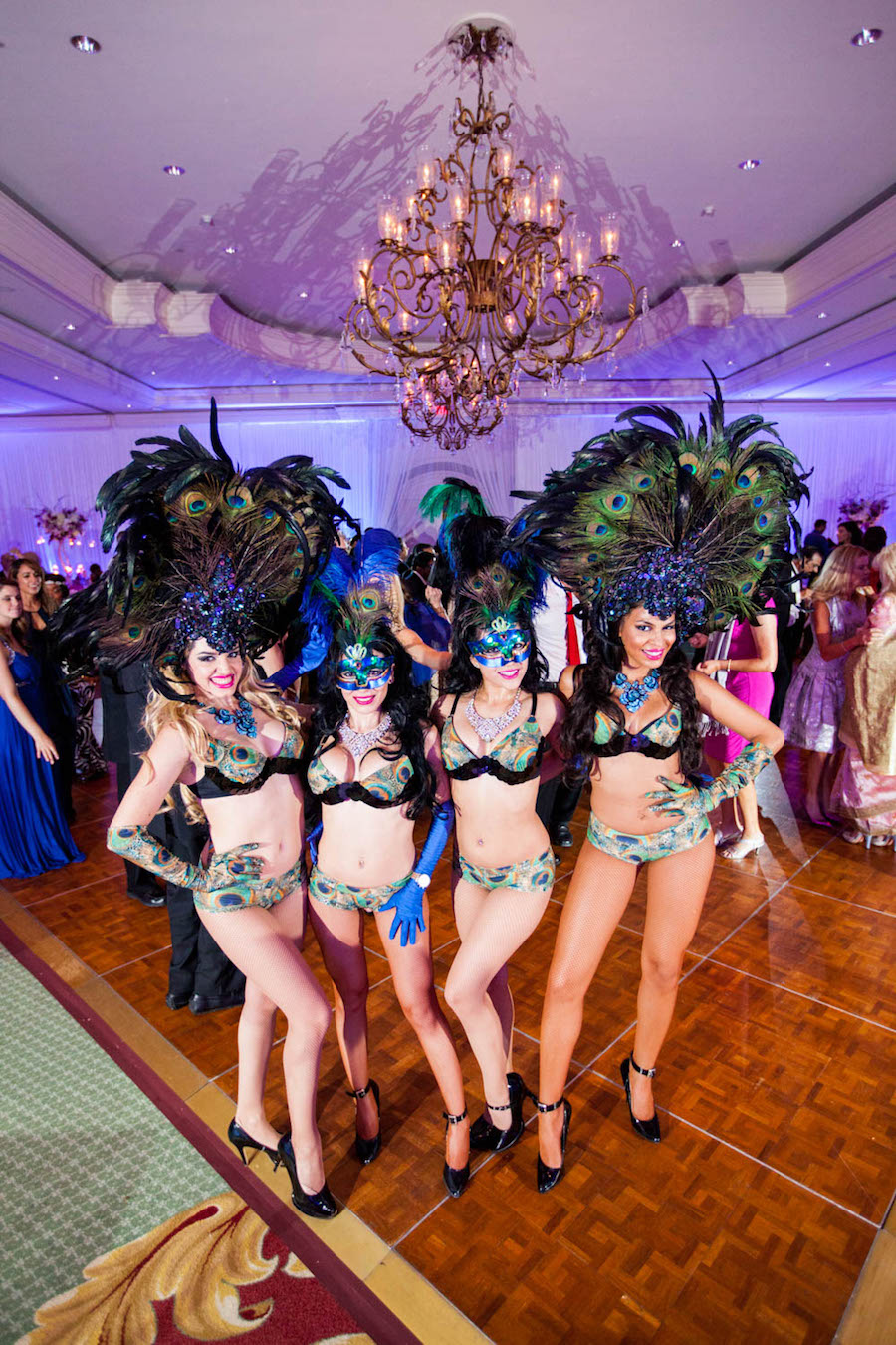 Vegas Showgirls Wedding Entertainment | Sarasota Indian Wedding Reception