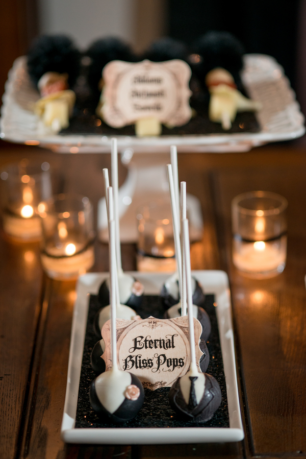 Halloween Inspired, Black and White Eternal Bliss Pop Cake Pops