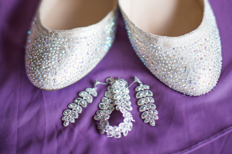Bridal Wedding Shoes and Jewelry with Crystal, Rhinetone Accents