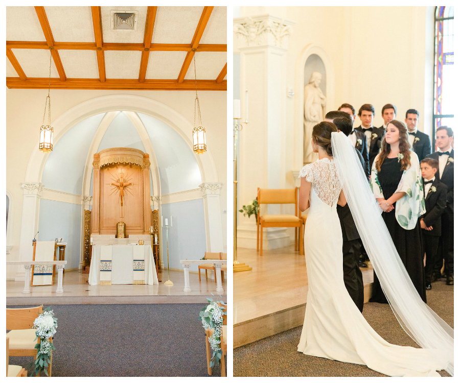 Indoor Church Tampa Wedding Ceremony at Academy of the Holy Names