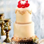 Elegant Gold Wedding Cake | St. Pete Wedding Cake & Pastry Chef | Trudy Melissa Cakes
