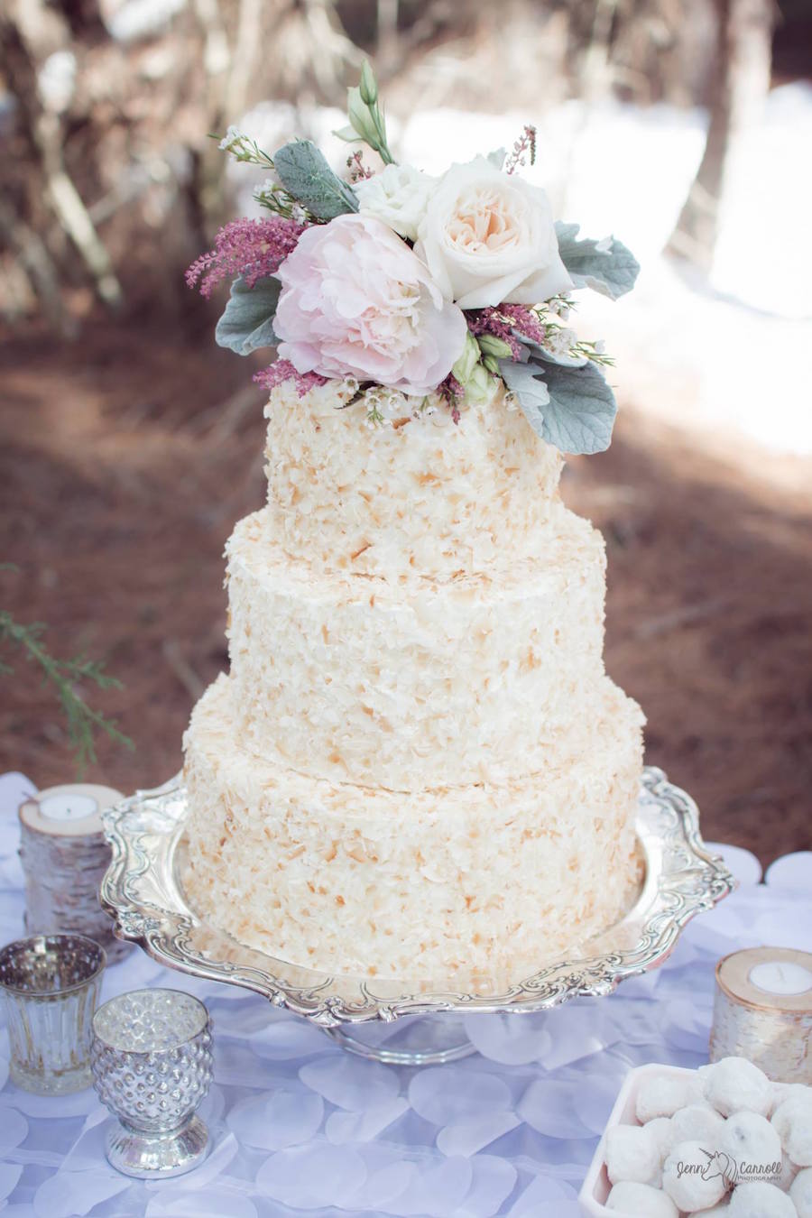 White Coconut Wedding Cake | St. Pete Wedding Cake & Pastry Chef | Trudy Melissa Cakes