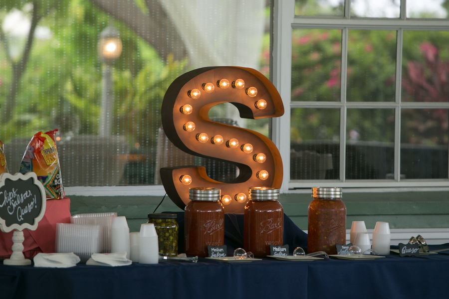 Lighted "S' Initial Wedding Reception Decor Sign