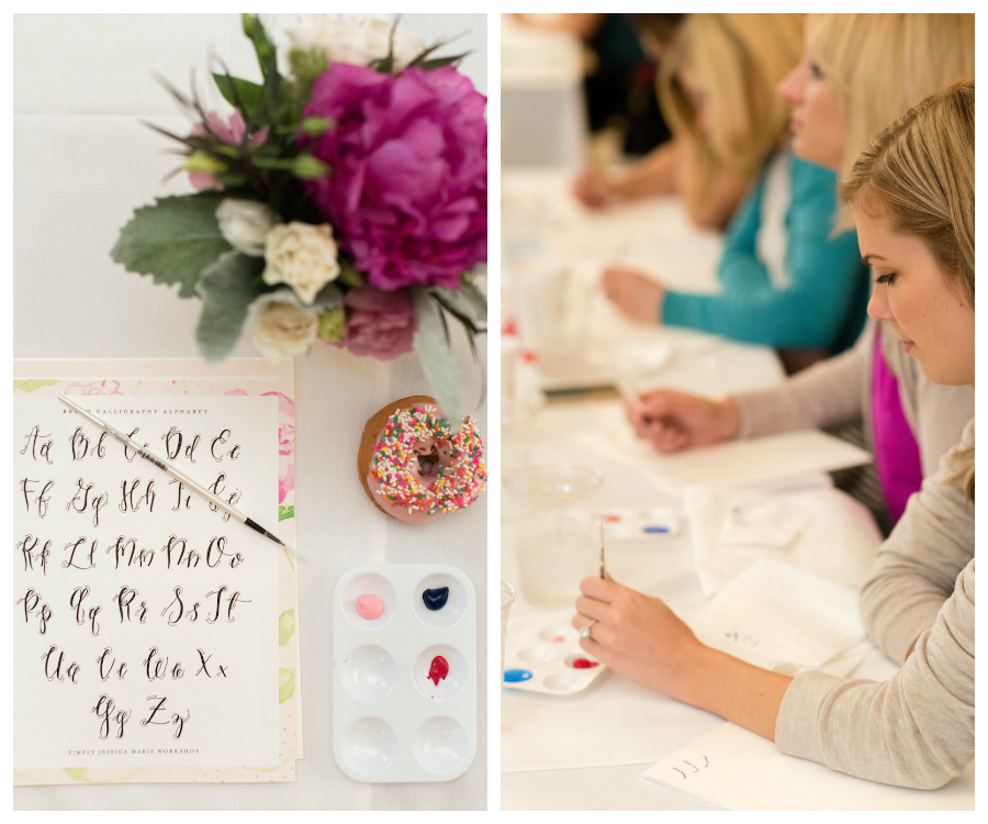 Cultivate Retreat 2015 Wedding Workshop Conference Watercolor Calligraphy Class | St. Petersburg Wedding Photography Caroline & Evan Photography