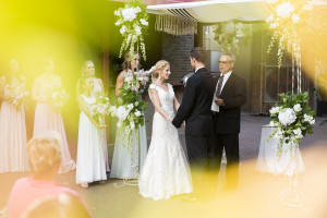 Outdoor, Bamboo, Courtyard, Jewish Wedding Ceremony | Bride and Groom Exchanging Wedding Vows | St. Petersburg Wedding Venue Nova 535