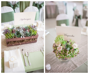 Vintage Inspired Wedding Ceremony Centerpieces With Roses and Succulents