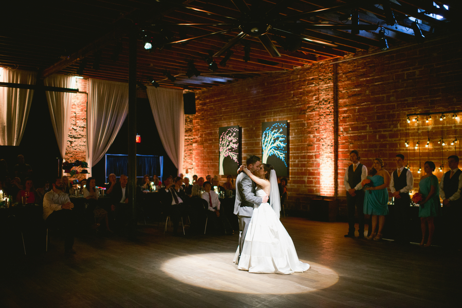 Bride and Groom Wedding Reception First Dance | Downtown St. Pete Wedding Venue NOVA 535 Event Space
