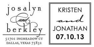 PaperSource Custom Wedding Return Address Stamp