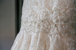 Ivory, Lace Wedding Dress Detail with Beading