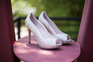 Crystal, Rhinestone Peep Toe Bridal Wedding Shoes