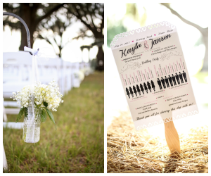 White Baby's Breath Wedding Ceremony Flower Decor in Mason Jar | Rustic Wedding | Tampa Wedding Florist Northside Florist