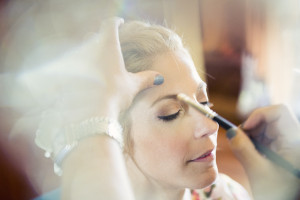 Bride Getting Ready on Wedding Day | Bridal Hair and Makeup Portrait