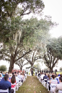 Rustic, Outdoor Wedding Ceremony on Horse Farm | Sarasota Wedding Venue The Oaks at Windsong