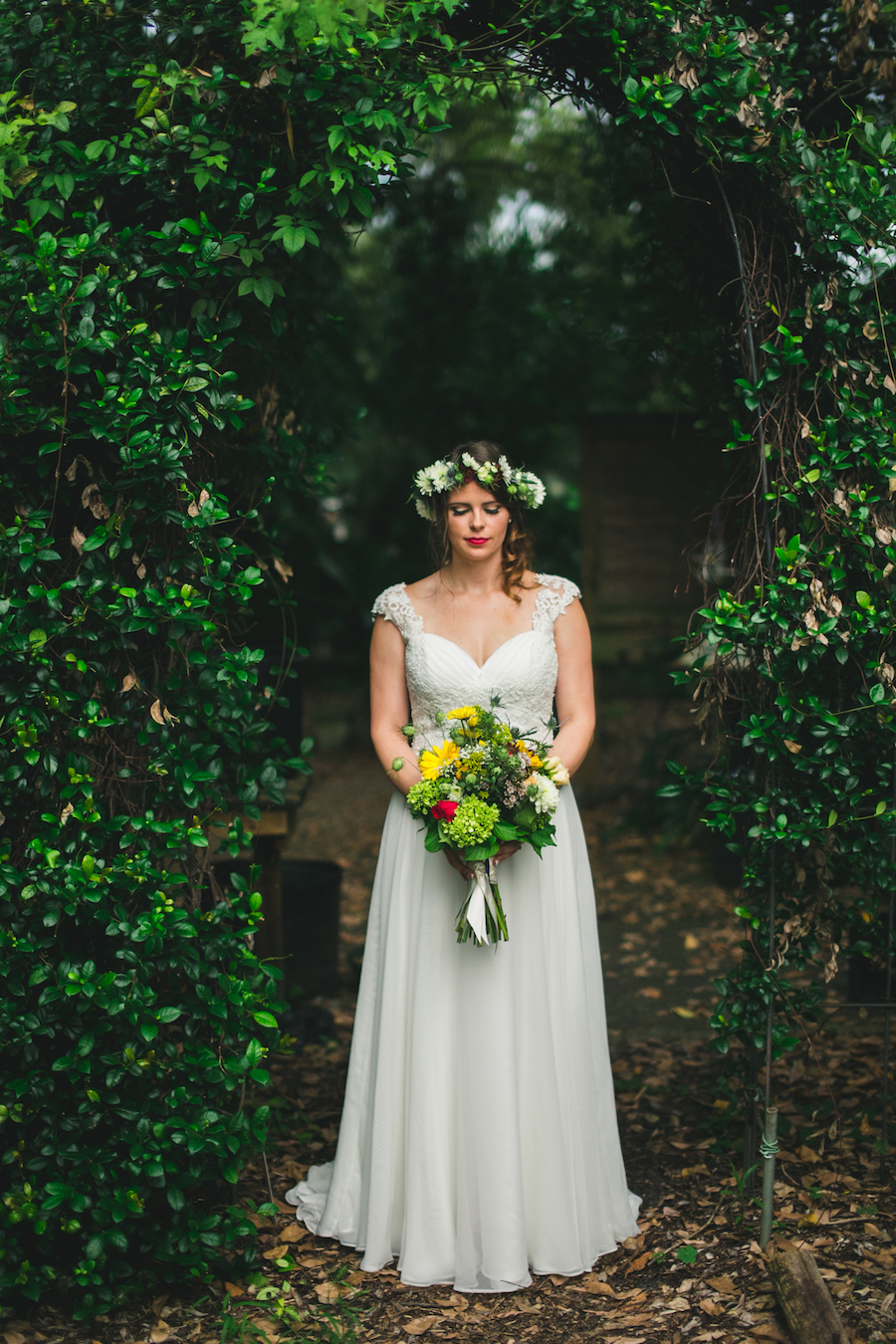 Boho Garden Bride Portrait | Best St. Pete Wedding Photographer | Roohi Photography