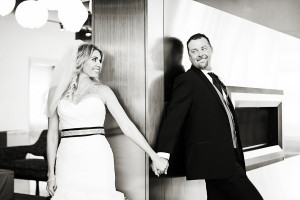 Bride and Groom Wedding Day Portrait First Touch/First Look | Tampa Wedding Photographer Limelight Photography