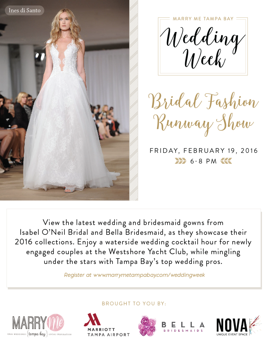 Tampa Bay Bridal Show 2016 | Marry Me Tampa Bay Wedding Week Bridal Fashion Runway Show at the Westshore Yacht Club