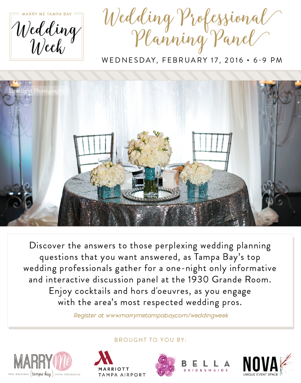 Tampa Bay Bridal Show 2016 | Marry Me Tampa Bay Wedding Week Wedding Educational Wedding Planning Professional Educational Panel at the 1930 Grande Room