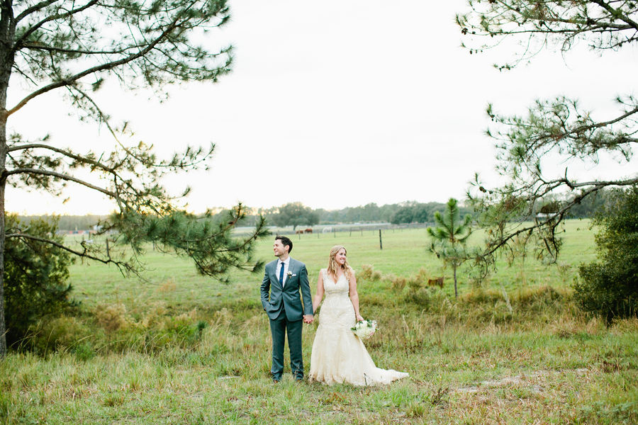 Bride and Groom, Outdoor Wedding Portrait Bride and Groom | Outdoor, Rustic Tampa Bay/Dade City Wedding Venue Barrington Hill Farm